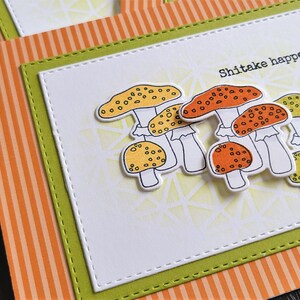 Shiitake Happens, carte d'encouragement amusante pour gourmet, carte de voeux de soutien pour jardinier, cadeau pour cuisinier