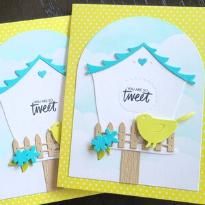 Karta z podziękowaniami dla Bird House, You Are So Tweet, kartka urodzinowa dla Birder, prezent dla ogrodnika