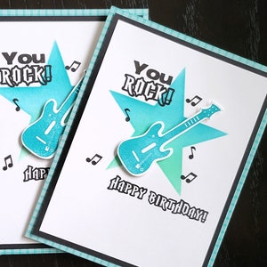 Musician Birthday Card, You Rock Greeting Cards for Men, Gifts for Rocker, B-Day Card for Guitar Player