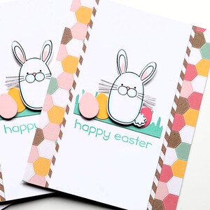 Carte de lapin de Pâques, carte de Joyeuses Pâques