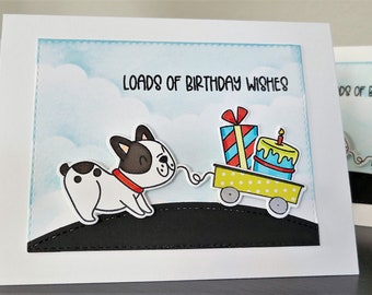 Boston Terrier Birthday Card, French Bulldog B-Day Card, Happy Birthday Gift for Dog Mom or Dog Dad, Frenchie Gift