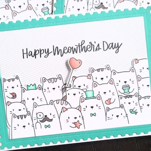 Carte de fête des mères pour maman chat, joyeuse fête des mères de la part d'un chat, cadeau pour amoureux des chatons, joyeuse fête des Miaouss