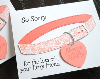 Dog Sympathy Card, Pet Loss, Pet Sympathy Card, Cat Condolences Card, Always in Our Hearts