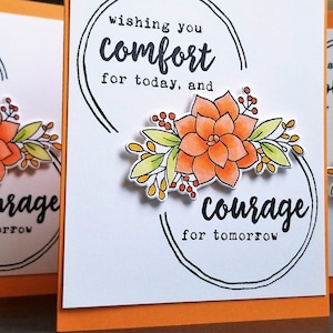 Carte florale de sympathie, carte de voeux de soutien contre le cancer, deuil et deuil, pensée à vous, rétablissement, encouragement au divorce