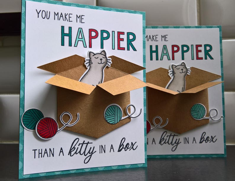 Cat Valentine Card Friendship Card for Husband Boyfriend Valentine/'s Day Card Cat Love Card Cat Anniversary Card Kitty Lover Gift