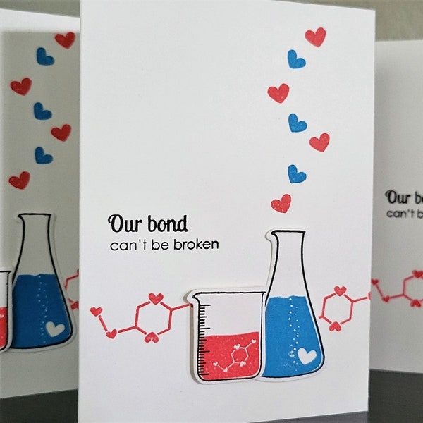 Anniversary Card for Him, Geeky I Love You Card, Nerdy Valentine, Science Gift for Boyfriend, Periodic Table, Science Beaker