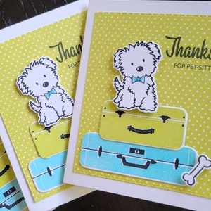 Carte de remerciement pour garde d'animaux, carte de remerciement pour garde d'animal de compagnie, cadeau pour promeneur de chien, carte Labradoodle