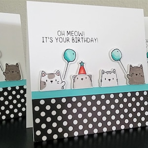 Carte d'anniversaire chat, carte de voeux pour amoureux des chats, cadeau pour maman chat