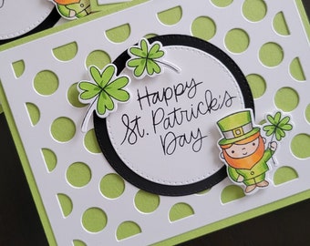 Saint Patrick's Day Card, Shamrock Card, Luck of the Irish Card, Lucky Leprechaun