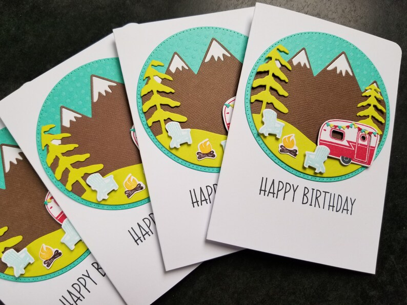 Camper Birthday Card Camping Life Birthday Greeting Card | Etsy