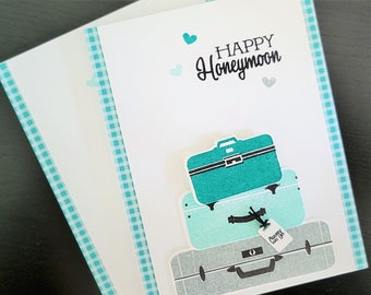 Wedding Card, Honeymoon Gift, Happy Honeymoon Card, Bon Voyage Card, Congratulations on Your Wedding