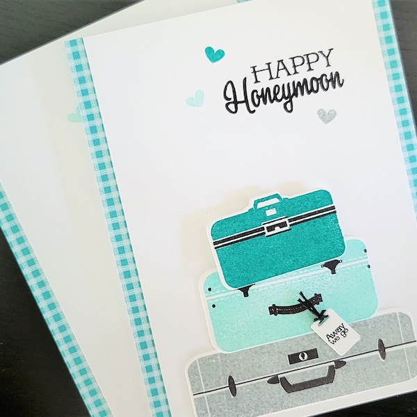 Wedding Card, Honeymoon Gift, Happy Honeymoon Card, Bon Voyage Card, Congratulations on Your Wedding