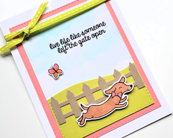 Dachshund Card, Any Occasion Doxie Card, Thinking of You Card for Dog Lover