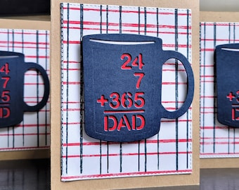 Father's Day Card, Thanks for Always Being There, Math Teacher Gift, Patriotic Dad's Day Card