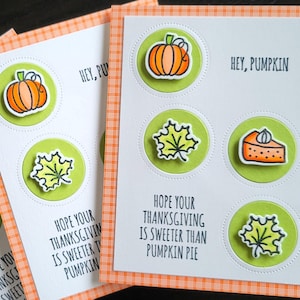 Funny Thanksgiving Card, Pumpkin Pie Card, Fall Greeting Notecards