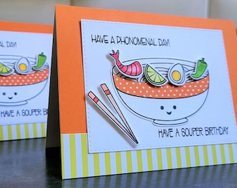 Grappige Pho-verjaardagskaart voor fijnproever, Vietnamees eten B-Day cadeau, gastronomisch cadeau, Souper verjaardag