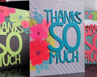 Floral Thank You Cards Set of 3, Spring Stationery, Baby Shower Thank You Notes