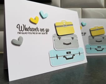 Anniversary Card for Husband or Wife, I Love You Card for Boyfriend or Girlfriend, Valentine Card Gift for Traveler, Travel Greeting Card