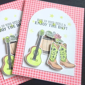 Birthday Card for Cowgirl, Country Girl Greeting Card, Line Dancing Card