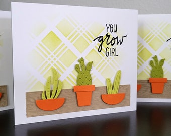 You Grow Girl, Funny Congratulations Card for Plant Lovers, Encouragement Card, New Job Card, Graduation Gift, Retirement Card for Gardener