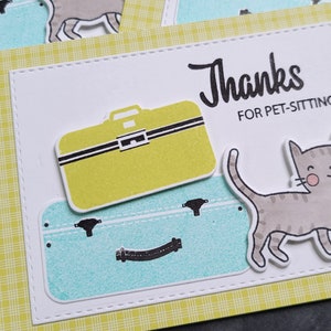 Carte pour garde d'animal de compagnie, carte de remerciement pour garde d'animal de compagnie, mot de remerciement pour garde d'animal de compagnie, vacances d'été, cadeau pour amoureux des chats