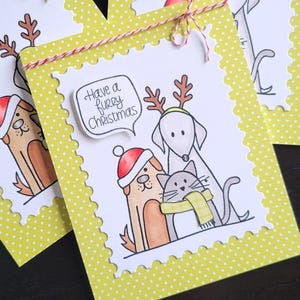 Dog Christmas Card, Cat Holiday Card, Have a Furry Christmas