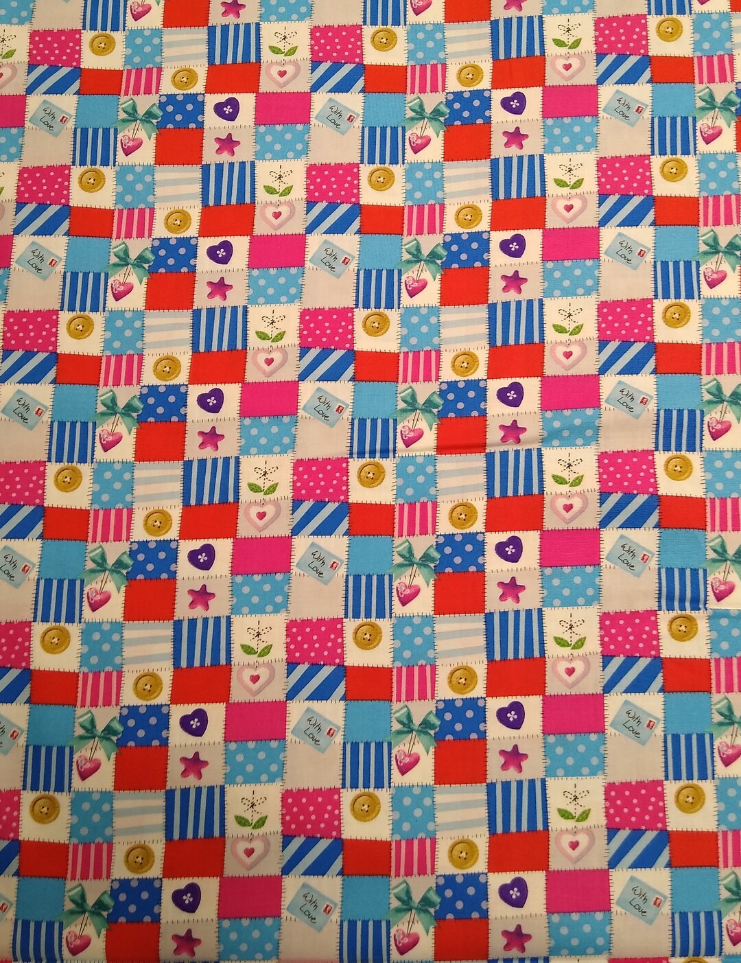 Big Hugs From Henry Glass Cotton Quilt Fabric 9326-76 Free Shipping U.S ...