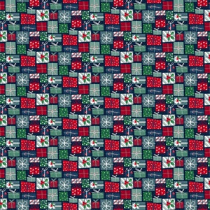Fa La La Christmas fabric from Northcott Cotton Quilt Fabric 22215 49 Navy -  By the Yard - Free shipping U.S.