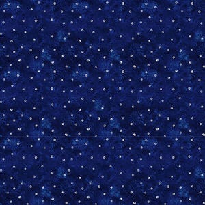 Fantasticats by Laurel Burch hollow dots from Clothworks 100% cotton quilt fabric Y4347-92 Dark Royal Blue - By the Yard Free shipping U.S.