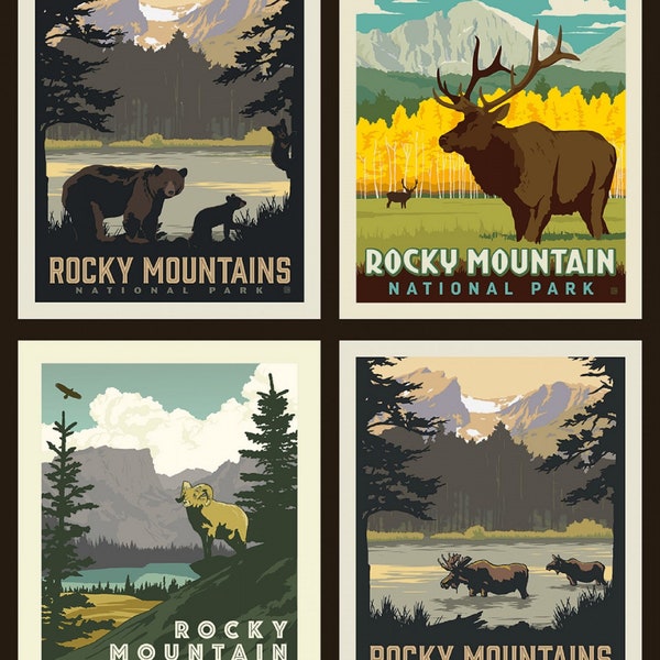 Rocky Mountain National Park Fabric Pillow Panel Anderson Design Group Collection Riley Blake Designs - PP8935R-ROCK  Free shipping U.S.