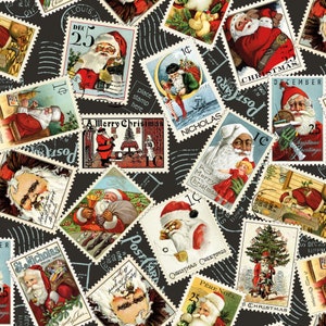 Nicholas by J. Wecker Frisch from Riley Blake Designs Cotton Quilt Christmas Santa fabric - CD12335R-BLACK Free shipping U.S.