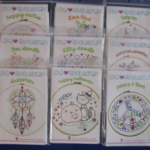 15 Lova Revolutionay Hand Embroidery Patterns by Jodie Rackley - Free Shipping U.S.