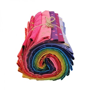 Indah Batiks, Rainbow, Oasis Batiks by Mckenna Ryan Collection 20  fat quarters 100% cotton batik quilt fabric SARIFQ-181 Free shipping U.S.