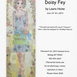 ファイバーワークスのローラ・ハインによるデイジー・フェイのコラージュ キルト パターン - LHFWDAISYFEY - 米国送料無料