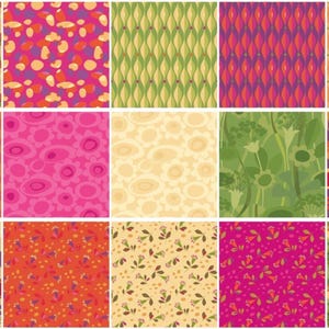 Seedheads by Cary Phillips from Clothworks 42-10&quot; Squares 100% Cotton Quilt Fabric - Free Shipping U.S.