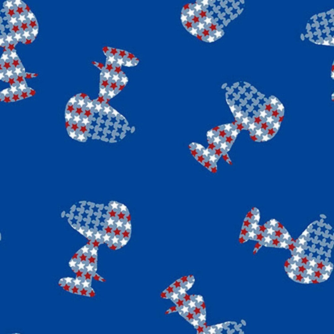 1 Yard Patriotic Snoopy Peanuts Fabric by Springs Creative 100% Cotton ...