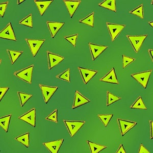 Laurel Burch Basic Triangle Green from Clothworks 100% cotton quilt fabric Y0841-21M - By the Yard - Free shipping U.S.