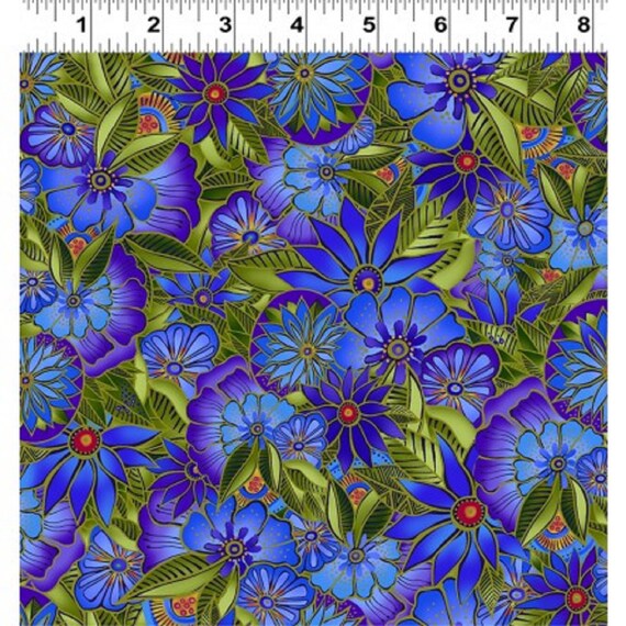 Sea Goddess By Laurel Burch From Clothworks 100 Cotton Quilt Etsy