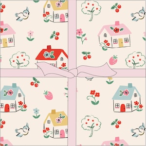 Home Sweet Home by Elea Lutz from Poppie Cotton 42-10&quot; Cotton Fabric Squares VR24478 Free Shipping - U.S.