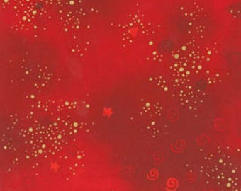 Laurel Burch Basic Glitter Red from Clothworks 100% cotton quilt fabric Y0808-4M - By the Yard - Free shipping U.S.