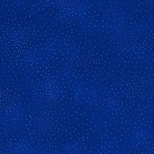 Laurel Burch Basic Dot with Royal Blue Silver from Clothworks 100% cotton quilt fabric Y2662-31SM  - By the Yard - Free shipping U.S.