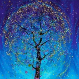 Panel Utopía de Chong-a Hwang de Timeless Treasures CM1018-Azul 24&quot; x 42&quot; - Envío gratuito a EE. UU.