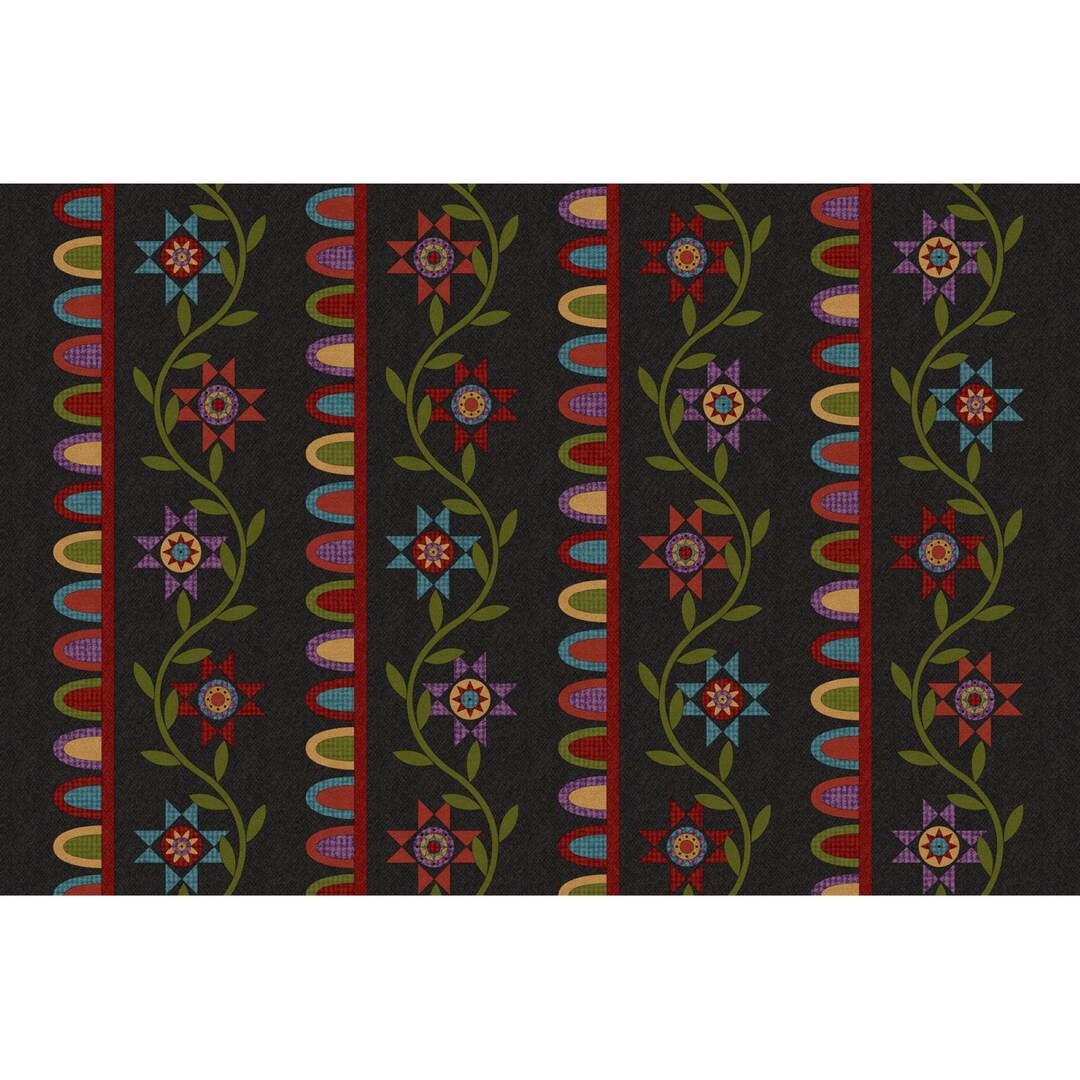 Penny Rug Flannel Border Stripe by Bonnie Sullivan From Maywood Studio