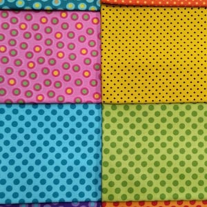 8 fat quarters Urban Elementz Dots from Northcott Cotton Quilt Fabric - Free shipping U.S.