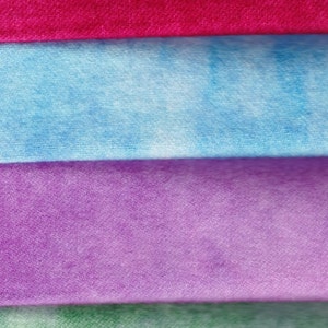 Wool - 6-Pack Bundle hand-dyed wool WoolyLady Spring Surprises 6&quot; x 16&quot; - Free shipping U.S.