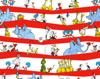 Celebrate Dr. Seuss by Robert Kaufman 100% cotton quilt fabric ADE-10788-203 - By the yard - Free shipping U.S.