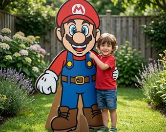 Mario Party Standee, Super Mario Birthday Decor (PNG SVG PDF)