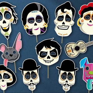 Coco Party Photobooth Props, DIGITAL DOWNLOAD, Birthday Decoration