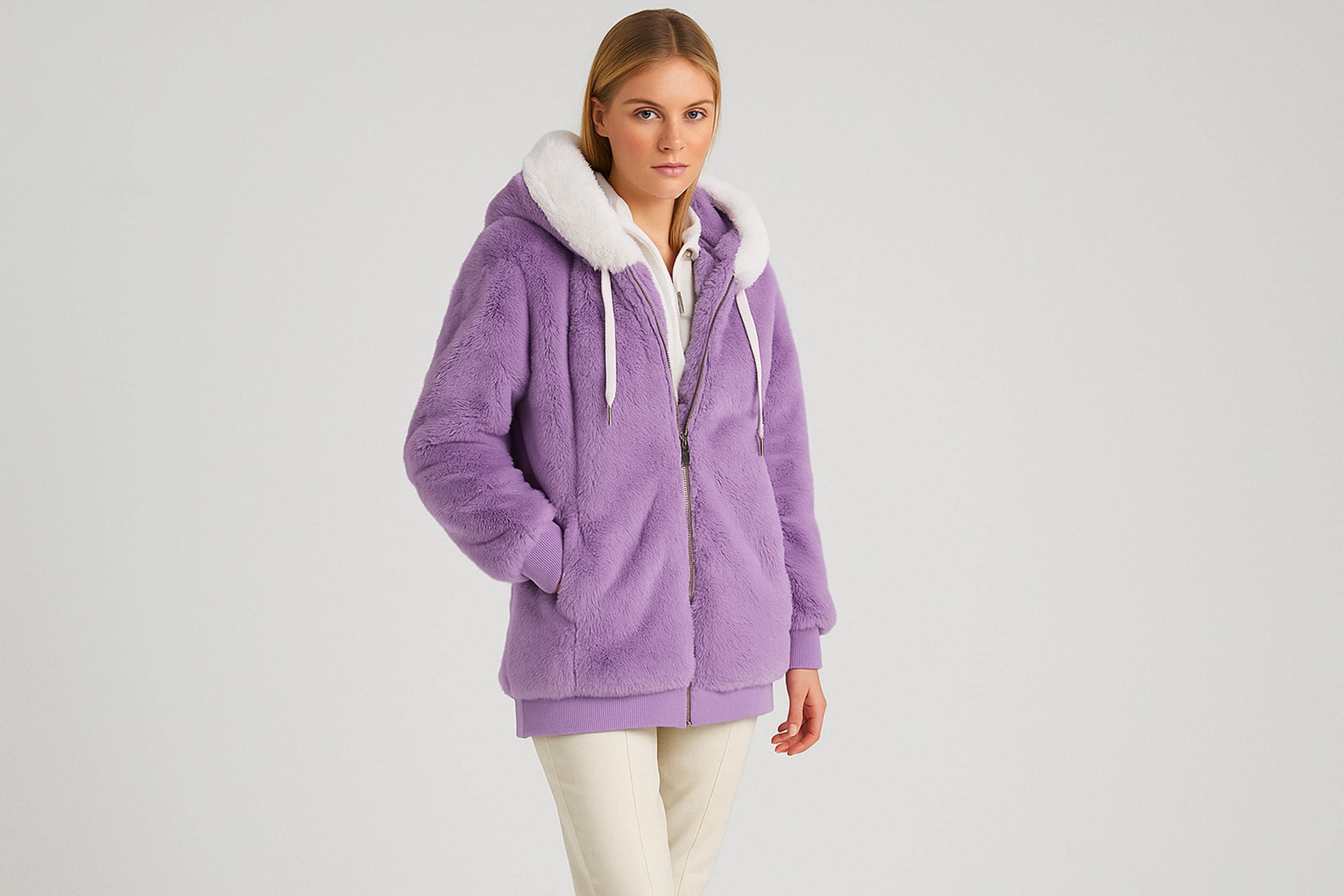 Sweat à Capuche En Cachemire 100% Avec Cravates à Pompons - Taille S - Neuf Sans étiquettes