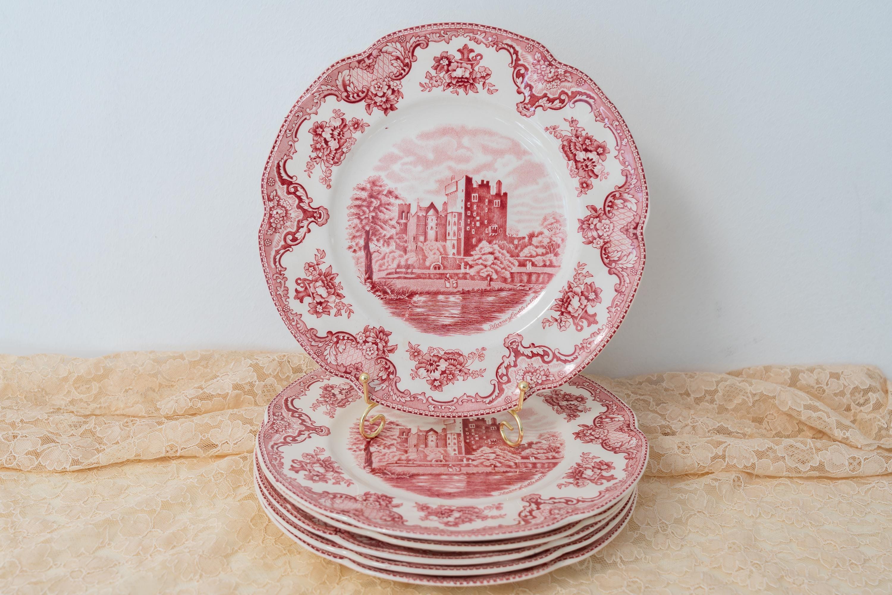 Johnson Brothers Old Britain Castles Plate Set – Red Transferware